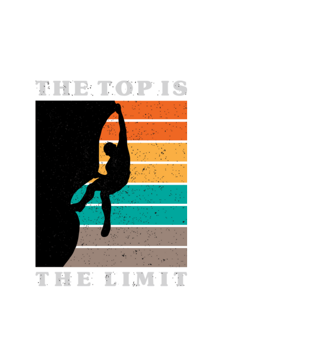 The Top is the limit model alb pe tricou