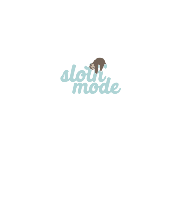 Sloth mode model alb pe tricou