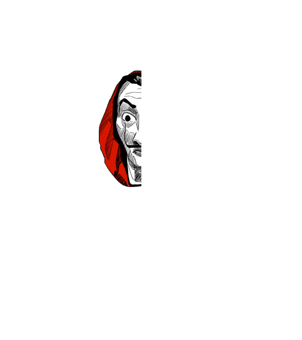 classic logo money heist model negru pe tricou