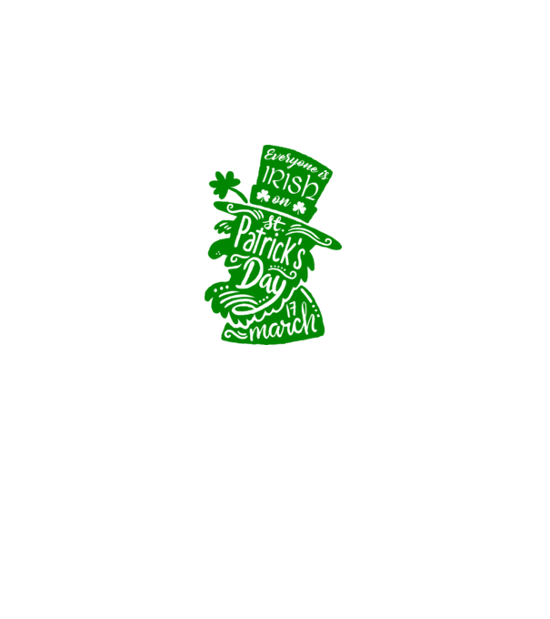Everyone is irish leprechaun model alb pe tricou