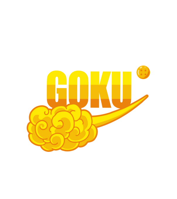 goku cloud model alb pe tricou