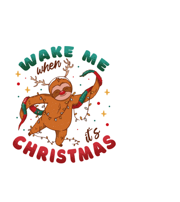 Christmas Sloth model negru pe tricou