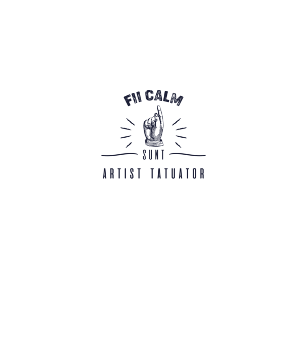 Fii calm, sunt artist tatuator model gri pe tricou