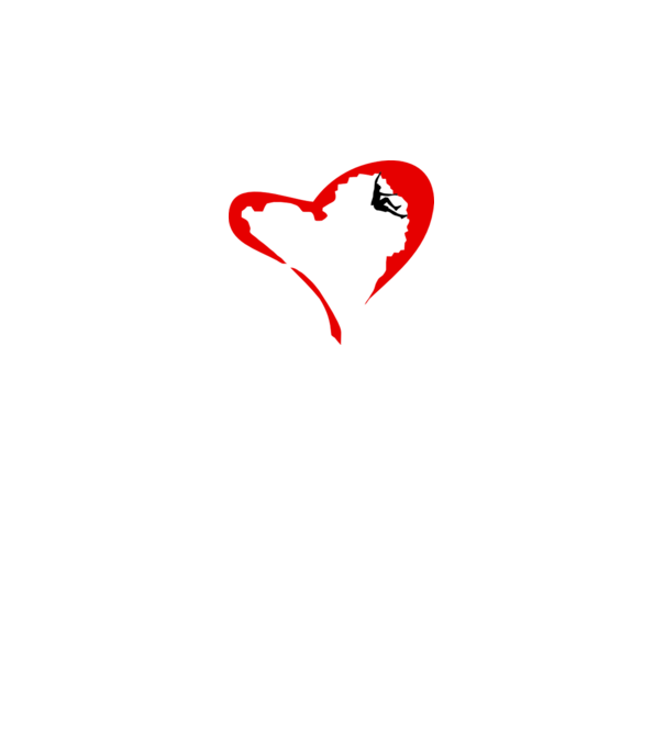 heartclimb model alb pe tricou