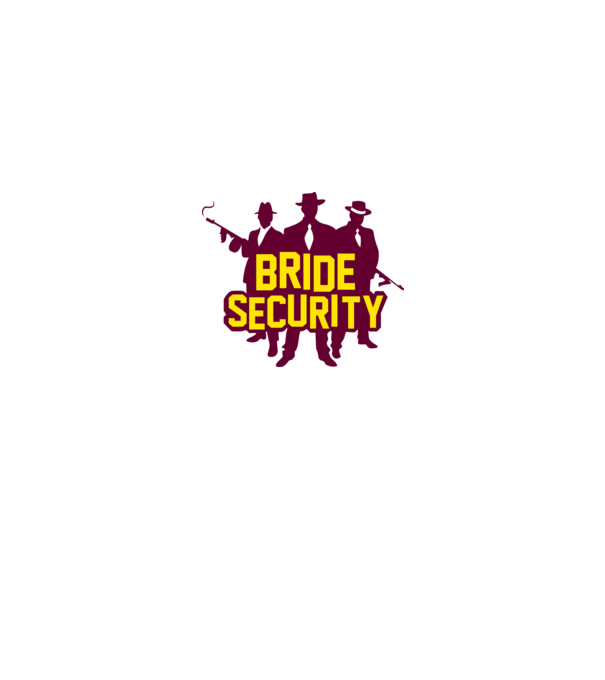 Bride Security model alb pe tricou