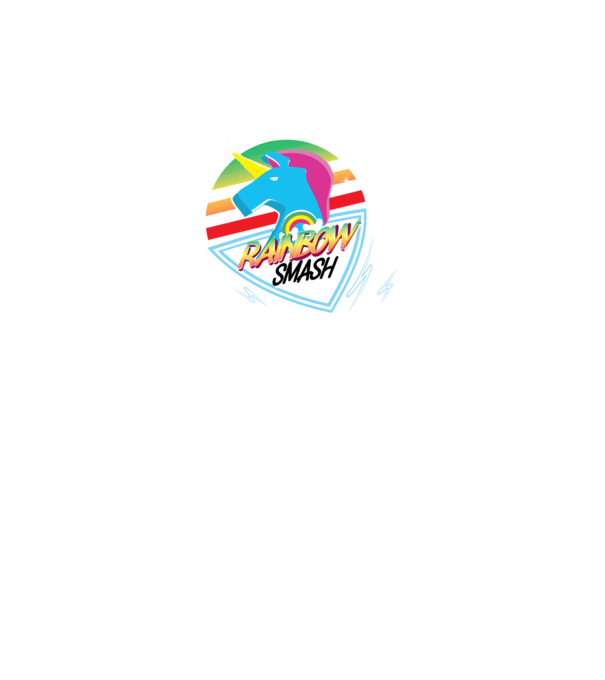 Rainbow smash model gri pe tricou