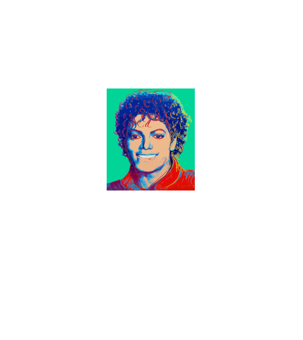 Micheal Jackson Art model alb pe tricou