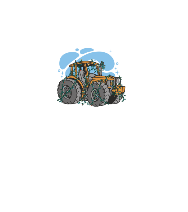 TRACTOR model alb pe tricou