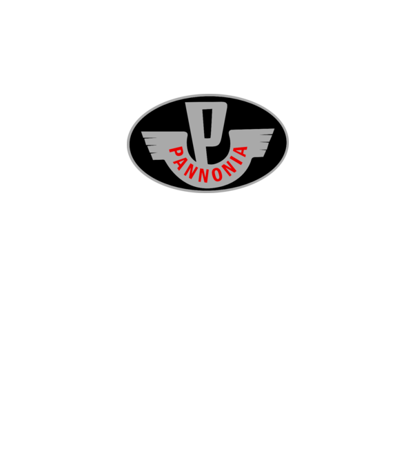 Logo Pannonia model alb pe tricou