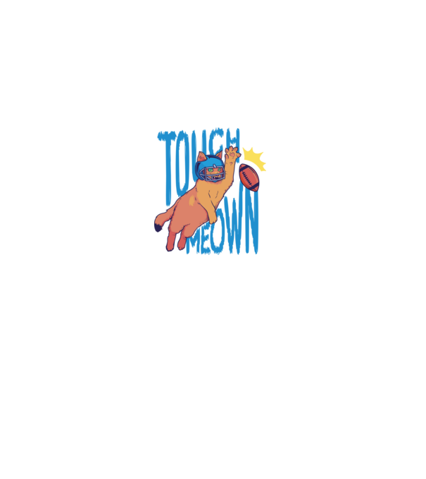 Touch Meow model negru pe tricou