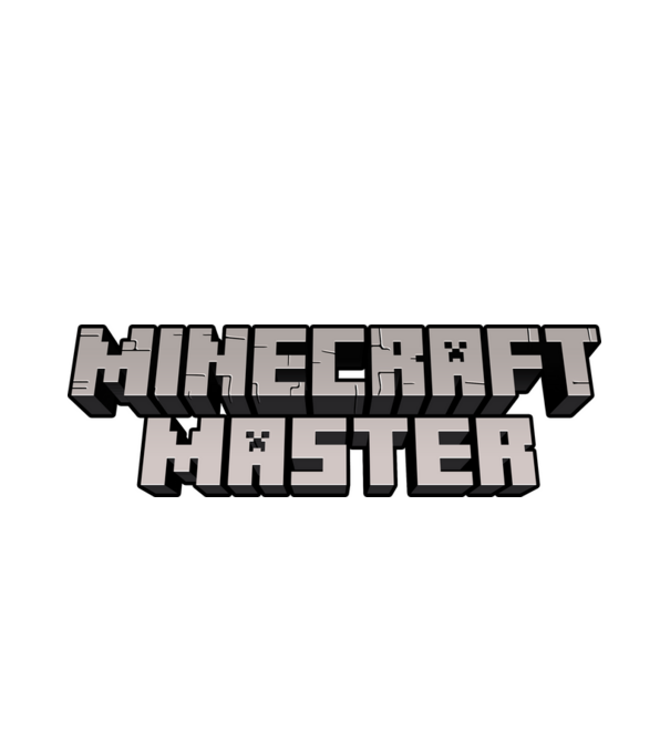 Minecraft Master model alb pe tricou