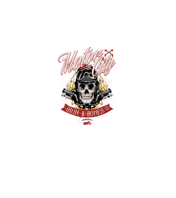 Motor City model negru pe tricou