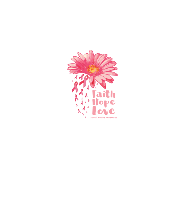 Gerbera faith hope love model negru pe tricou