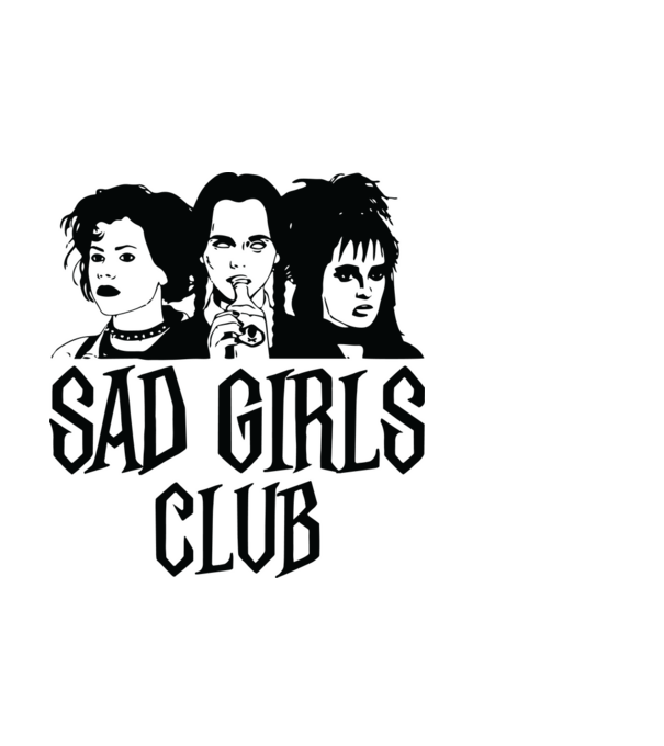Sad Girls Club model alb pe tricou