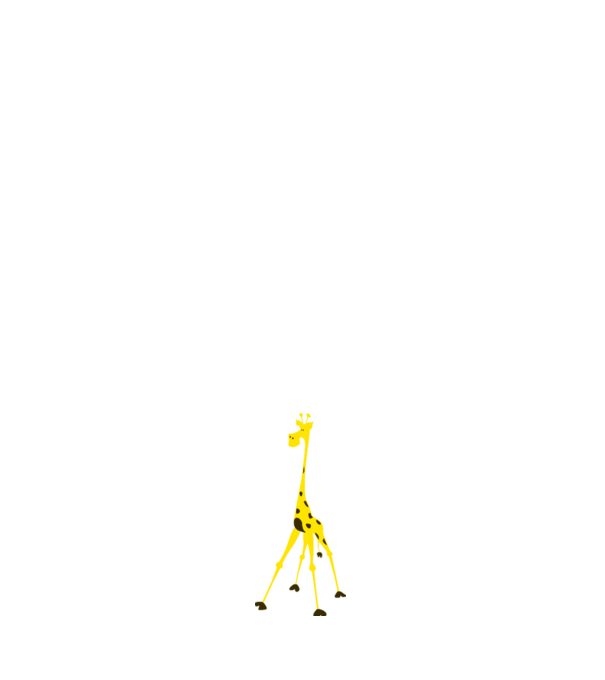 Giraffe model alb pe tricou