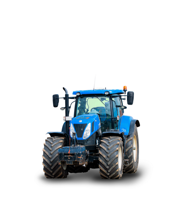 TRACTOR model alb pe tricou