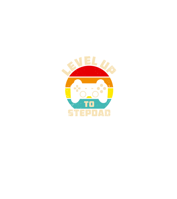 Level Up Stepdad model negru pe tricou