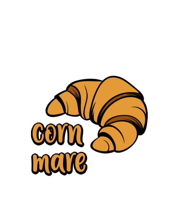 corn mare model alb pe tricou