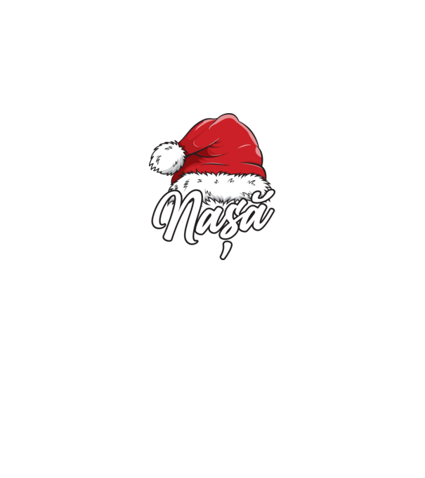 nașă Santa Hat model negru pe tricou