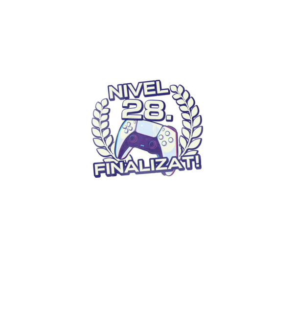 Nivel 28 finalizat! model negru pe tricou