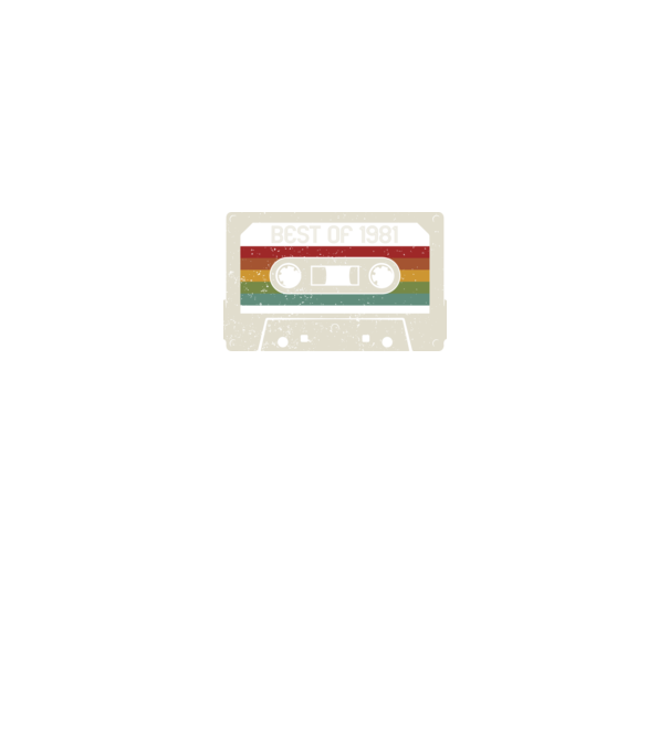 retro tape 1981 vintage model negru pe tricou