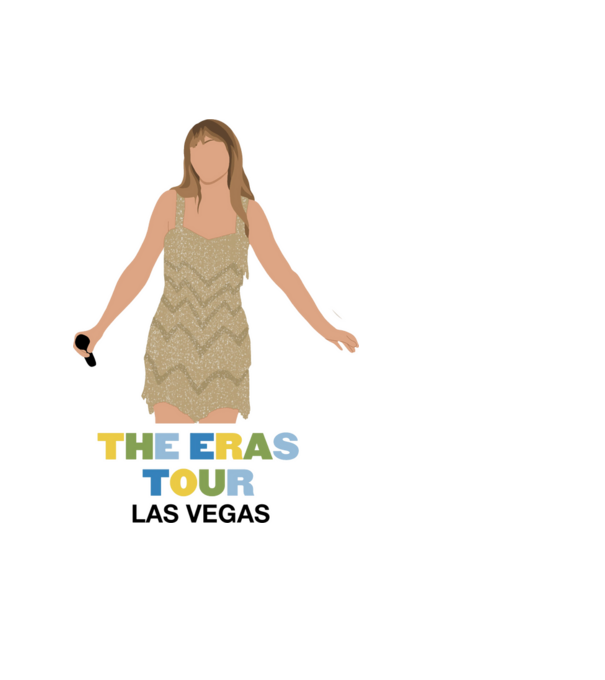 Taylor Swift The Eras Tour Las Vegas model negru pe tricou