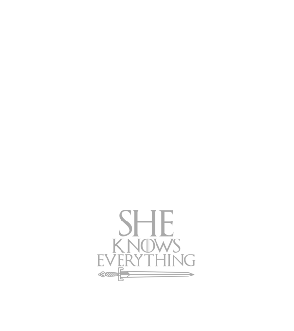 Cuplu She knows everything model albastru închis pe tricou