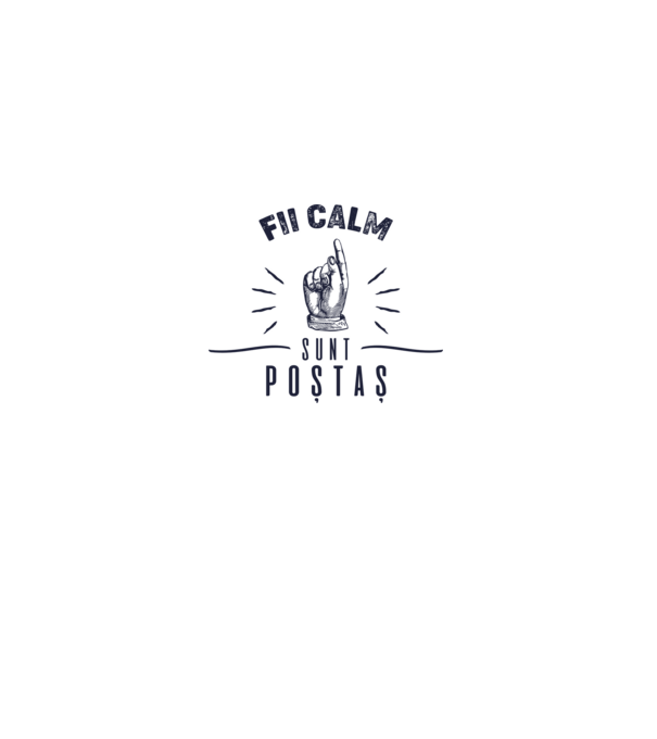 Fii calm, sunt poștaș model gri pe tricou
