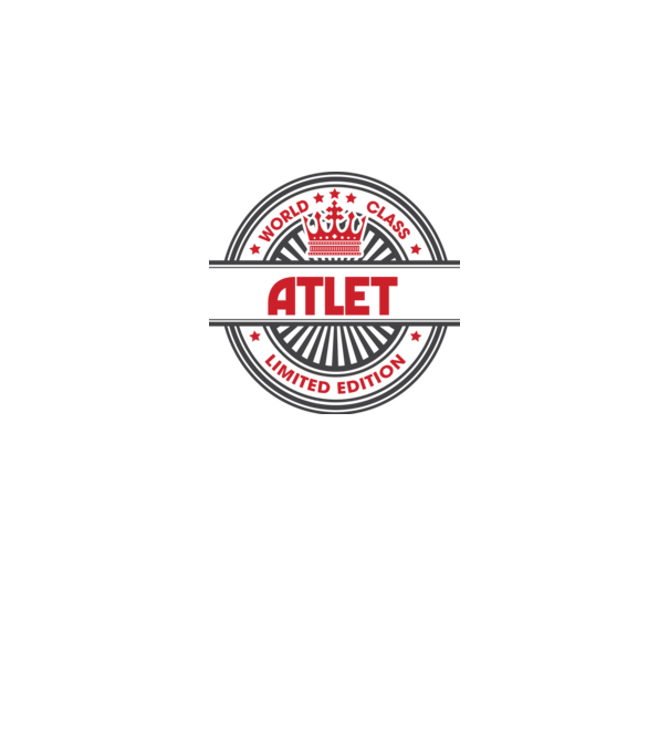 atlet model alb pe tricou