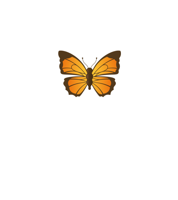 Butterfly model alb pe tricou
