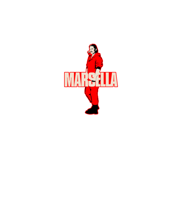 mareille la casa de papel model negru pe tricou