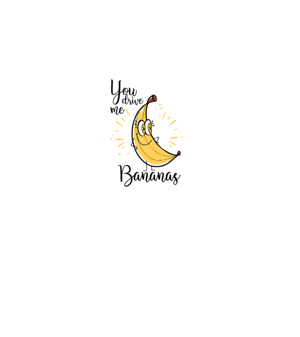 You drive me bananas you are the apple of my eye-01 model negru pe tricou