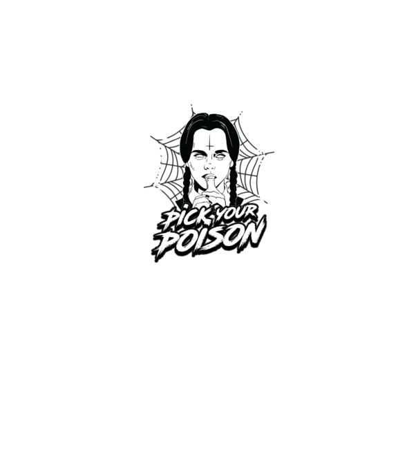 WEDNESDAY Pick your poison model negru pe tricou