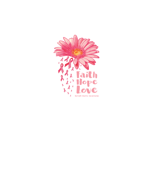 Gerbera faith hope love model negru pe tricou
