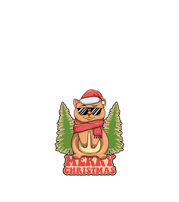 Merry christmas cat model negru pe tricou