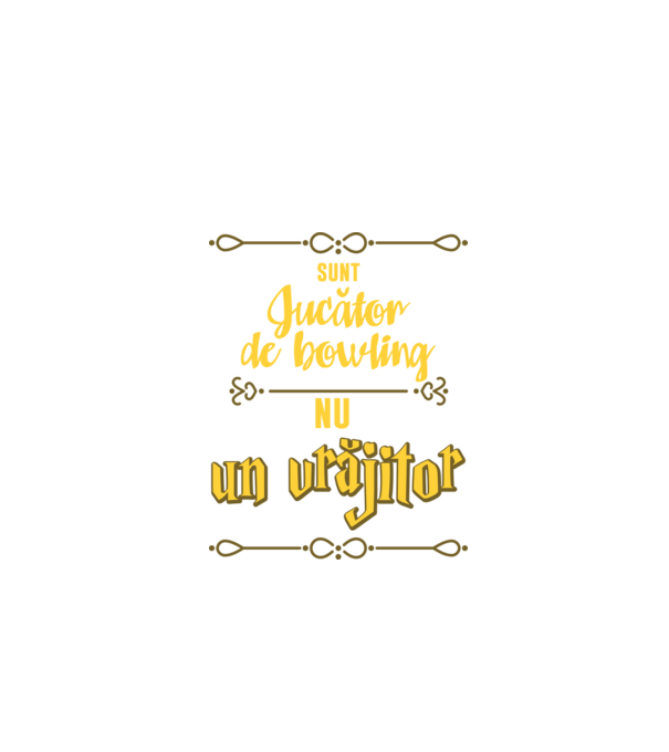 Sunt jucător de bowling, nu un magician model negru pe tricou