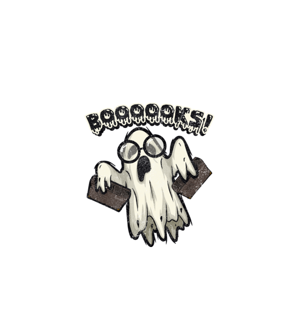 Spooky booookworm model negru pe tricou