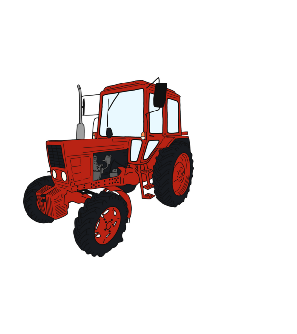 TRACTOR model albastru deschis pe tricou