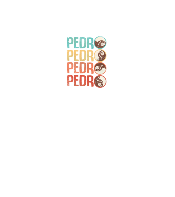 Pedro Pedro retro model alb pe tricou
