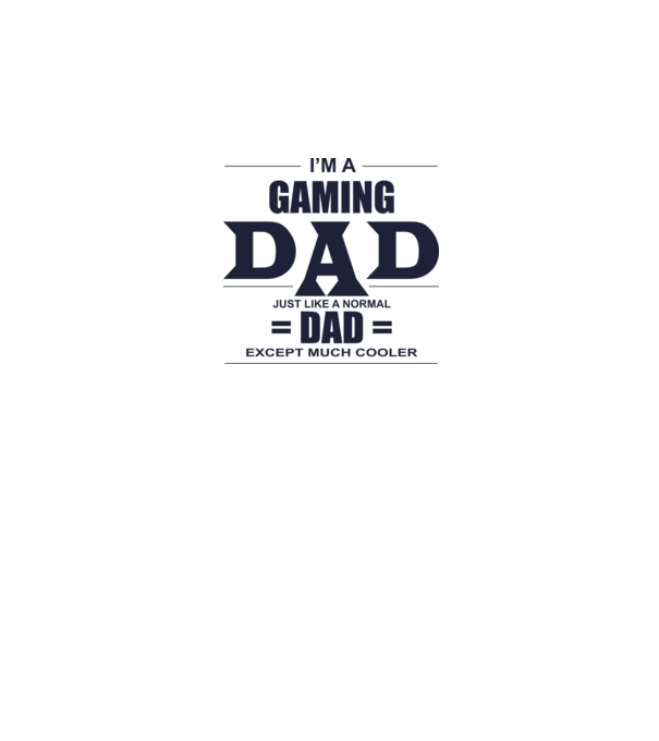 Gaming dad model alb pe tricou