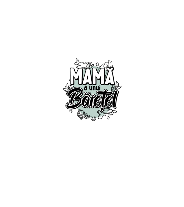 Mamă a unui băiețel model alb pe tricou