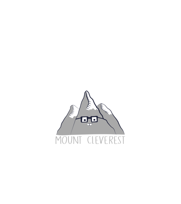 Mount cleverest model negru pe tricou