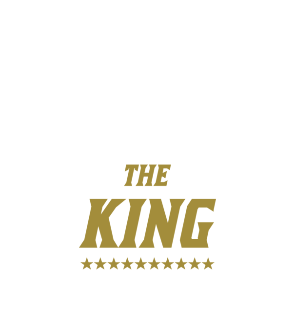 The King model negru pe tricou