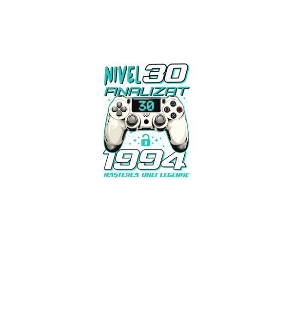 Nivel finalizat 30 1995 model negru pe tricou