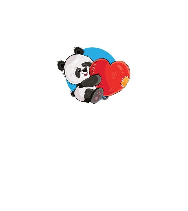 Dragoste panda model galben neon pe tricou