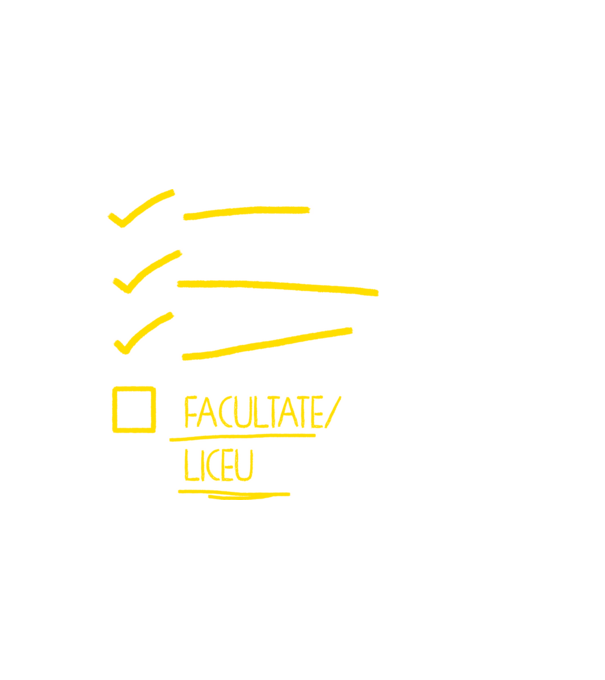 Cheklist educație - Gimnaziu negru model negru pe tricou