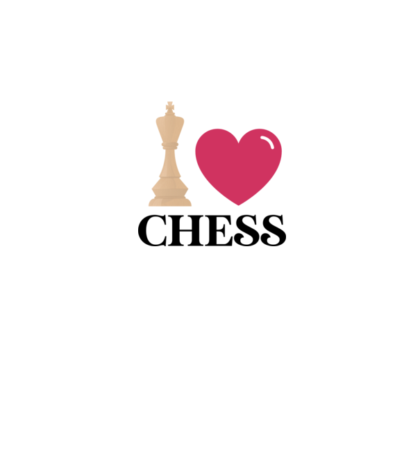 Love chess model alb pe tricou