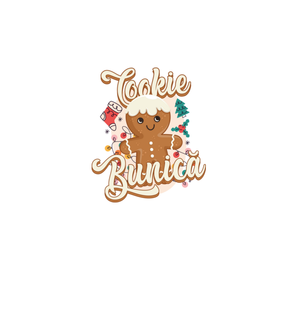 Cookie bunică model alb pe tricou