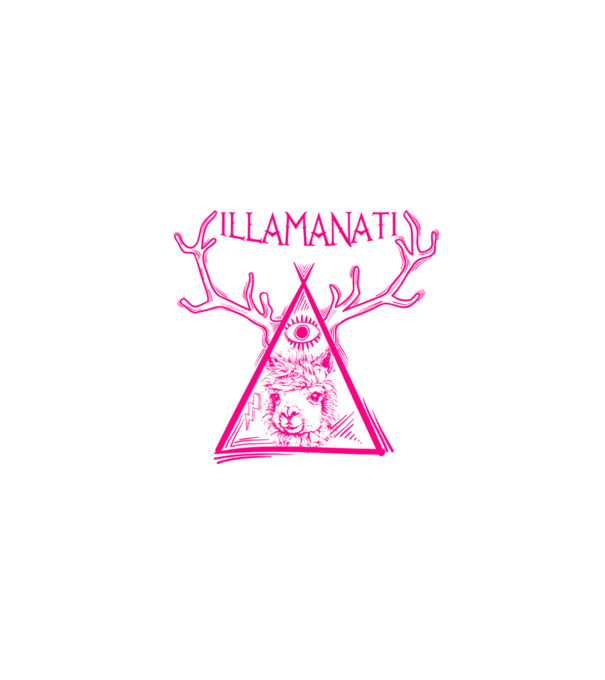 Illamanati model alb pe tricou