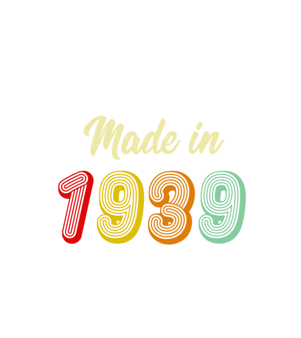 made in 1939 retro model negru pe tricou